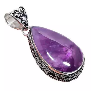 Ювелирное украшение ручной работы из серебра 925 пробы с драгоценным камнем Sage Amethyst 2,17 дюйма AH-851 2.2 фиолетовый