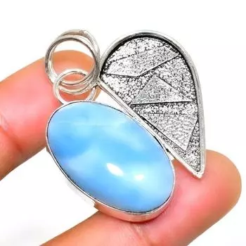 Ювелирное украшение ручной работы с драгоценным камнем Owhyee Opal, посеребренное 925 пробы, 1,70 дюйма 1.70 синий