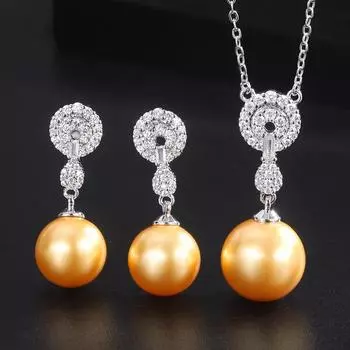 Ювелирное украшение Tide Deep Yellow Pearl, подвеска в корейском стиле с атмосферной ракушкой и жемчугом, Новый год Earrings