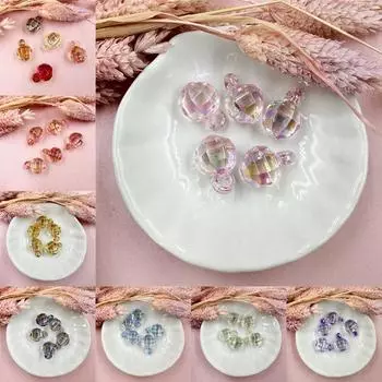 Ювелирные аксессуары 5 шт. бусины «сделай сам» аксессуар для бисера кулон акрил 12*17,5 мм прозрачный круглый разноцветный белый