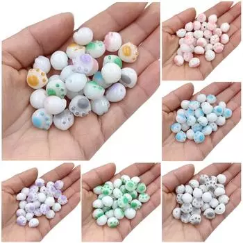 Ювелирные аксессуары DIY, свободные бусины, материал, стереоскопическая имитация ручной работы, белый нефрит, обожженный уголь, модные подвески, серьги-браслеты в виде кошачьей лапы фиолетовый