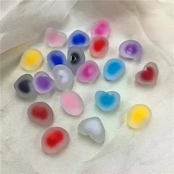 Ювелирные аксессуары ярких цветов, изготовление акриловых бусин, 10 шт., креативные свободные бусины с одним ушком, кулон, ожерелье, браслет, бусины розовый