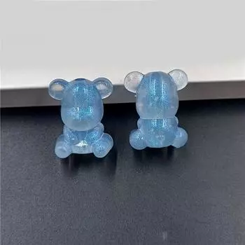 Ювелирные аксессуары «сделай сам», медведь, 10 шт., браслет для изготовления ожерелья, светящиеся мерцающие бусины, креативные материалы, акрил ручной работы зелёный