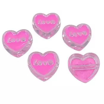 Ювелирные аксессуары «сделай сам», прозрачные акриловые креативные бусины в виде персикового сердца, модный материал, капельное масло, ручная работа, горизонтальное отверстие разноцветный