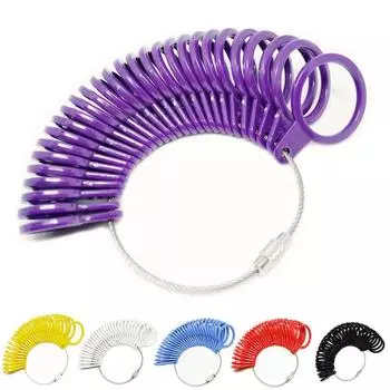 Ювелирные инструменты Размер кольца Оправка Палец Калибр Кольцо Размер Измерительный набор ювелирных инструментов Размер кольца красный