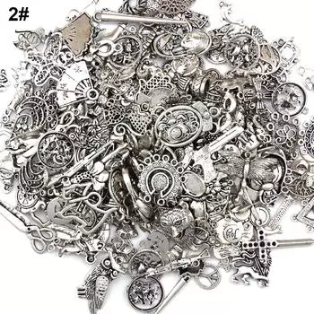 Ювелирные изделия 50 г антикварные смешанные серьги ожерелье кулон подвески DIY ремесленные аксессуары античный серебряного