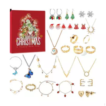 Ювелирные изделия Адвент Календарь Сюрприз Подарок Модная Декоративная Рождественская Коробка Style B