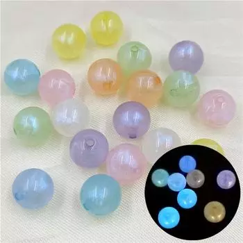 Ювелирные изделия Аксессуары Круглые бусины Ожерелье Браслет Mergirl Macaron Color 10 шт 14/16 мм Мелкие мерцающие DIY бисерные материалы бусины 14mm розовый