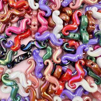 Ювелирные изделия, аксессуары ручной работы, акриловые бусины из бисера, браслет 9,1*23,6 мм, разноцветное кольцо, 20 шт., подвесные перфорированные бусины для бороды чёрный