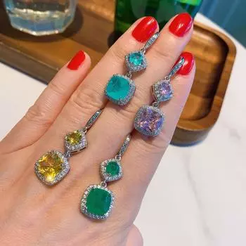 Ювелирные изделия Бабушка Женский Розовый Сокровище Квадрат Роскошный Ужин