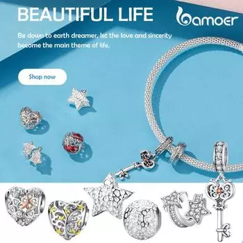 Ювелирные изделия BAMOER, стерлинговое серебро 925 пробы, светящиеся звезды, бусины, подвески, подходят для оригинального браслета, DIY Heartslock