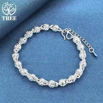 Ювелирные изделия-браслет-цепочка из стерлингового серебра 925 пробы 20cm