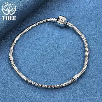 Ювелирные изделия-браслет-цепочка из стерлингового серебра 925 пробы со змеей 20cm