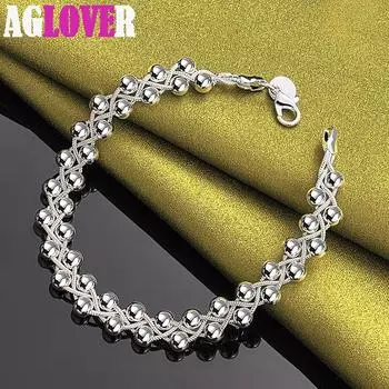 Ювелирные изделия-браслет-цепочка из стерлингового серебра 925 пробы с виноградными бусинами 20cm