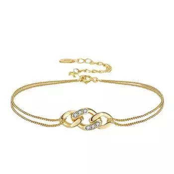 Ювелирные изделия Браслет из стерлингового серебра S925 с цирконием 4A и бриллиантами, регулируемый витой узор