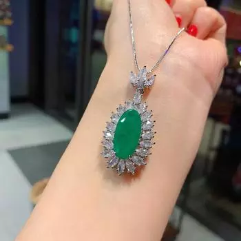 Ювелирные изделия Цветное сокровище Ретро Имитированный изум, Красное сокровище Подвеска в форме Большого Дэна Основной камень 10 * 20