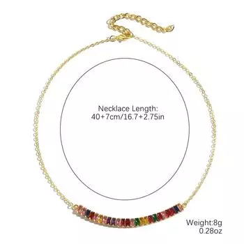 Ювелирные изделия Цветной циркон Сращивание Ожерелье Легкая роскошь Высокий класс Ювелирные изделия ко Дню матери