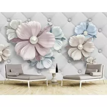Ювелирные изделия Цветочные обои Мягкая сумка Фреска для гостиной Спальня Настенная живопись Обои Домашний декор 200 cm(W) x 140 cm(H)