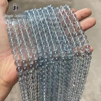 Ювелирные изделия Цзиндэ: Высококачественные светло-голубые бусины из кристаллов K9 для ювелирных изделий своими руками 6mm, about 60 pieces светло-синий