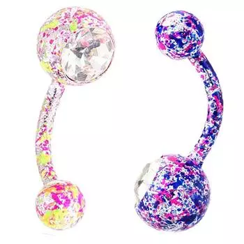 Ювелирные изделия для пирсинга, блестящие стразы, цветок, висячая кнопка, кольцо на пупке и животе жёлтый