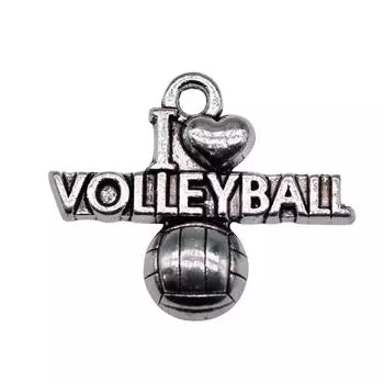Ювелирные изделия для женщин I Love Волейбол Подвески Предметы украшения 10 шт.