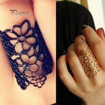 Ювелирные изделия для женщин с цветочным кольцом для выпускного вечера чёрный