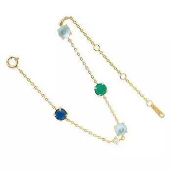 Ювелирные изделия Dunlay во французском ретро-нишевом стиле S925, посеребренные, с хризопразом из 14-каратного золота + браслет из белой ракушки 20CM