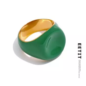 Ювелирные изделия Eetit из нержавеющей стали 316L с зеленой эмалью для женщин