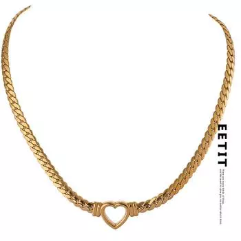 Ювелирные изделия Eetit из нержавеющей стали с цепочкой в форме сердца для женщин