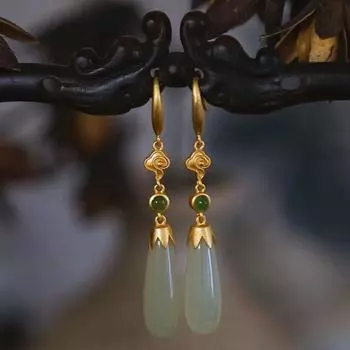 Ювелирные Изделия Геометрические Роскошные Древние Капли Воды Женские Серьги Корейский Стиль Серьги серебряный