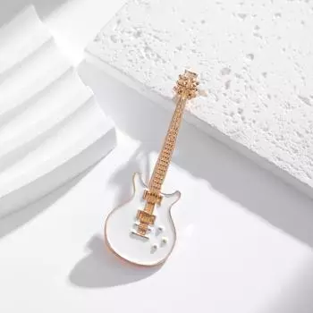 Ювелирные изделия гитара эмалированная булавка винтажный музыкальный инструмент брошь креативный значок ретро гитара унисекс чёрный