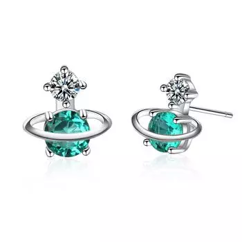 Ювелирные изделия Green Planet для женщин, модные серьги-гвоздики в форме звезды, элегантные украшения для банкета