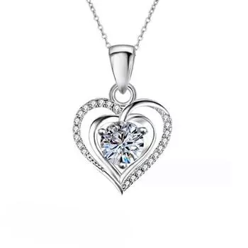 Ювелирные изделия Heart Of The Ocean из нержавеющей стали с цирконием, бриллиантовым колье в форме сердца, кулон Love из титановой стали