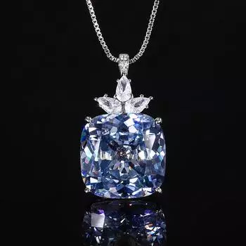 Ювелирные изделия Имитация Цветной Сокровищницы Корунд Простой Изысканный Кулон Ожерелье Главный Камень 16 * 16