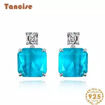 Ювелирные изделия из 925 пробы Tremella, женские синие серьги palaiba 15*15 синий