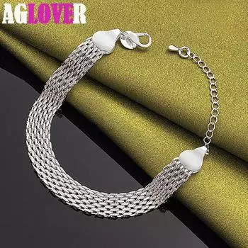 Ювелирные изделия из браслета-цепочки из стерлингового серебра 925 пробы толщиной 10 мм 20cm