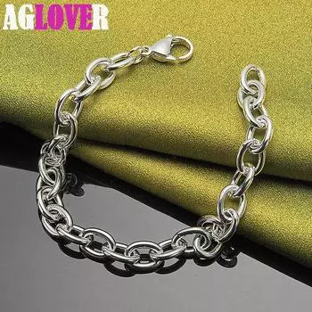 Ювелирные изделия из браслета-цепочки из стерлингового серебра 925 пробы с диагональю 8 дюймов 20cm