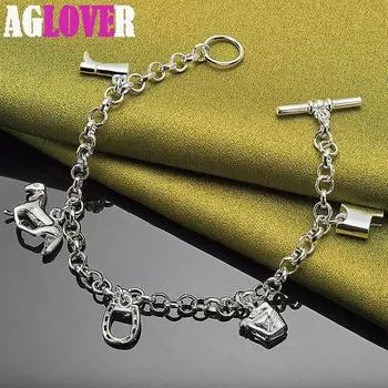 Ювелирные изделия из браслета из стерлингового серебра 925 пробы 20cm