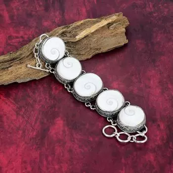 Ювелирные изделия из браслета из стерлингового серебра 925 пробы, Ювелирные изделия из натурального браслета ручной работы для нее, Ювелирные изделия из красивого драгоценного камня новейшего дизайна для женщин 8 Inches With Adjustable белый