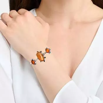 Ювелирные изделия из драгоценного камня Wild Horse Jasper, браслет Jasper 11,00 CTW