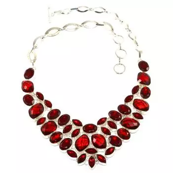 Ювелирные изделия из драгоценных камней «Друзья» из мозамбикского граната, ожерелье 16-18 дюймов
