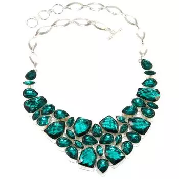 Ювелирные изделия из драгоценных камней хромдиопсида Friends ожерелье 16-18