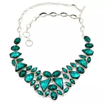 Ювелирные изделия из драгоценных камней хромдиопсида Friends ожерелье 16-18