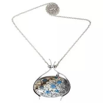 Ювелирные изделия из драгоценных камней яшмы, серебряное ожерелье ручной работы, этническая нить макраме