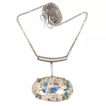 Ювелирные изделия из драгоценных камней яшмы, серебряное ожерелье ручной работы, этническая нить макраме