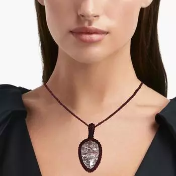 Ювелирные изделия из кожи леопарда в виде яшмы, ожерелье из драгоценных камней, нити макраме, ручная работа, 20-36 дюймов