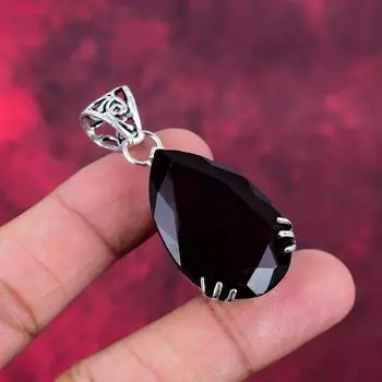 Ювелирные изделия из красного граната, кулон из цельного серебра 925 пробы, кулон из драгоценных камней ручной работы на День памяти 2.08 Inches красный