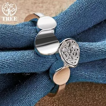 Ювелирные изделия из круглого кольца из стерлингового серебра 925 пробы с цирконом AAA 7#