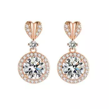 Ювелирные изделия из настоящего 14-каратного розового золота, серьги с мистическим белым топазом для женщин, модные серьги с натуральным бриллиантом Orecchini 14 K Aros Mujer Oreja белый