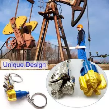 Ювелирные изделия из нефтяной скважины, подарочный брелок для ключей, держатель для ключей, буровое долото для нефтяного месторождения, кулон, брелок с буровым долотом
